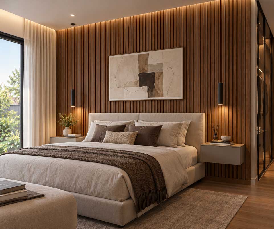 Walnut MDF Acoustic Panel image 1