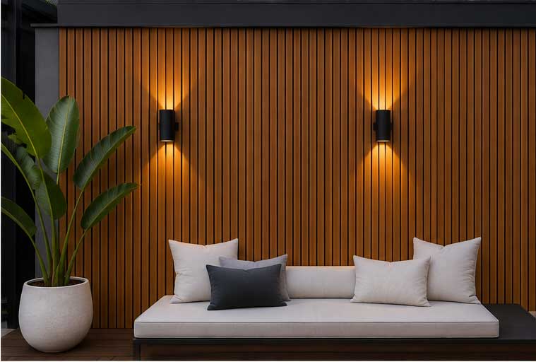 Teak Outdoor Wall Panel image 2