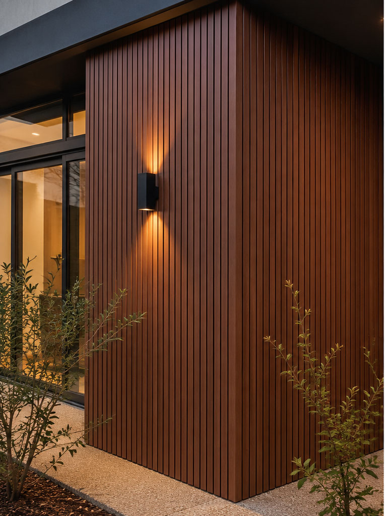 Walnut Outdoor Wall Panel image 1