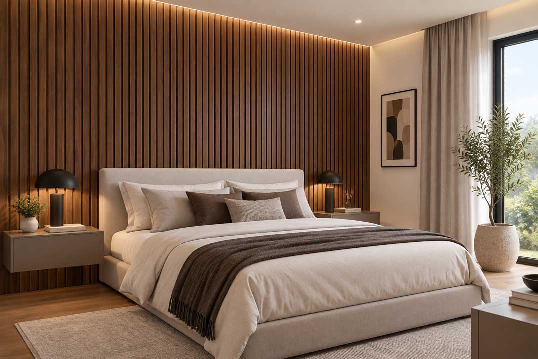 Walnut MDF Acoustic Panel image 2