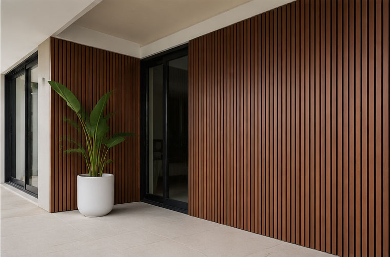 Walnut Outdoor Wall Panel image 3
