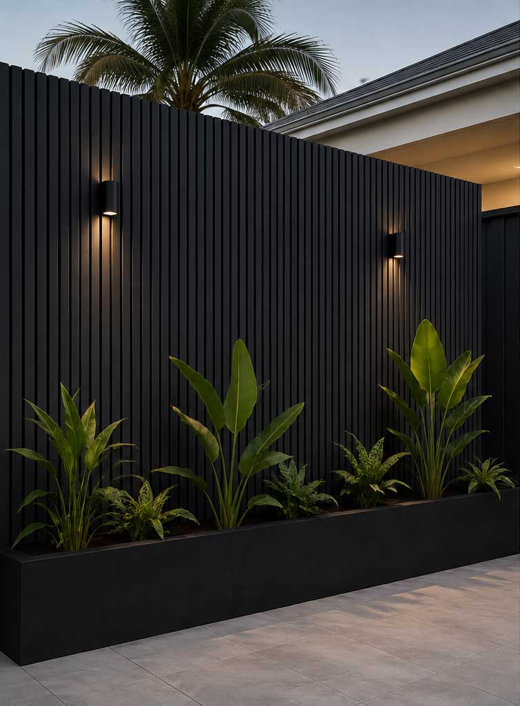 Black Outdoor Wall Panel image 1