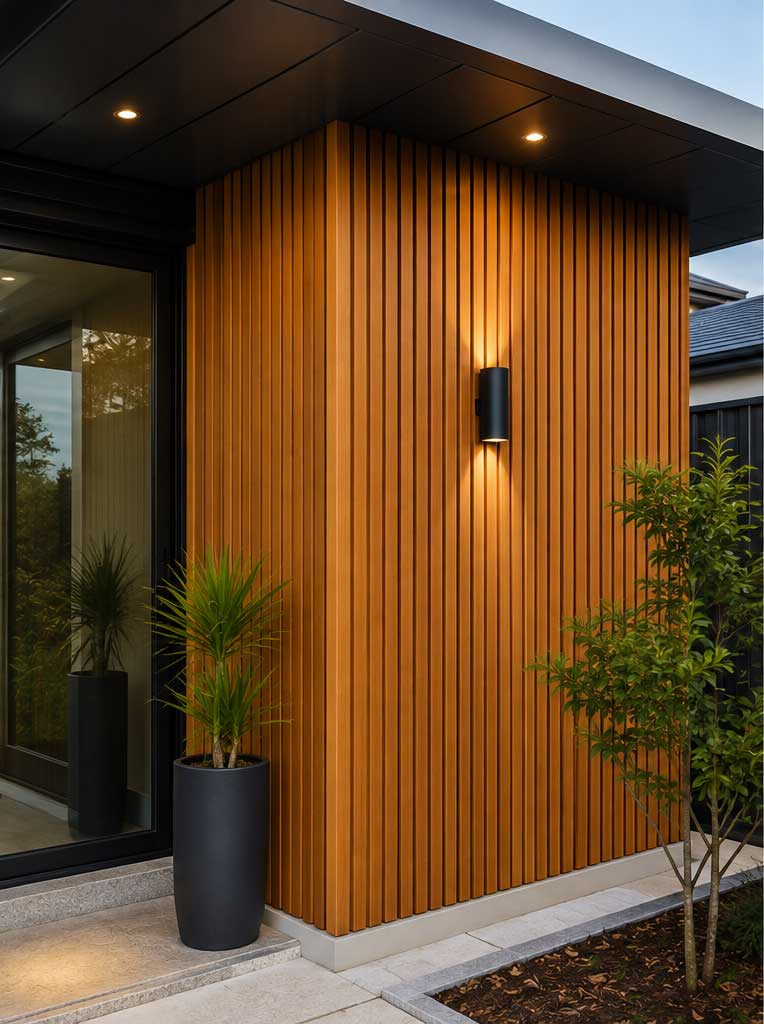 Teak Outdoor Wall Panel image 1